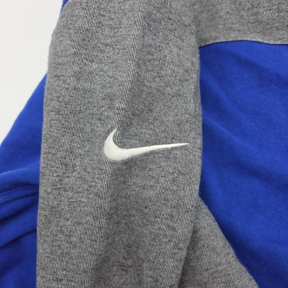 Nike NFL New England Patriots Pat Patriot Hoodie Blue Grey Mens Large Colorblock